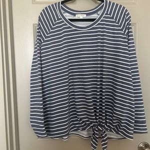 Blue Long Sleeve Striped Shirt
